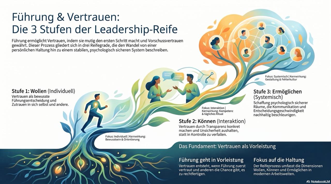 Infografik zu Führung und Vertrauen